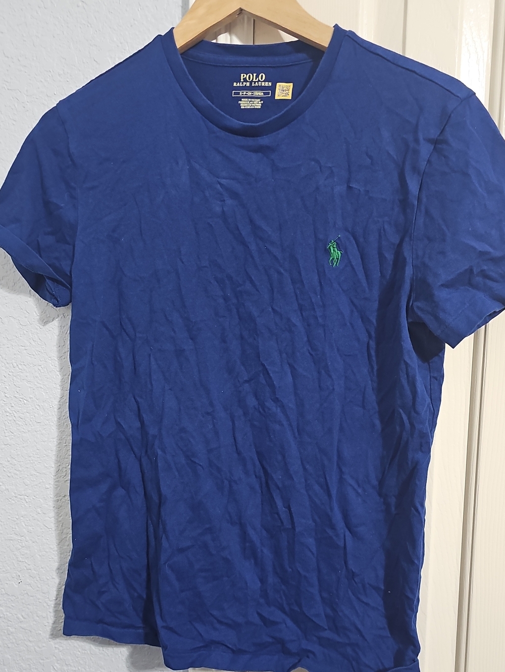 Polo by Ralph Lauren Blue Crew Neck T-Shirt with Green Pony